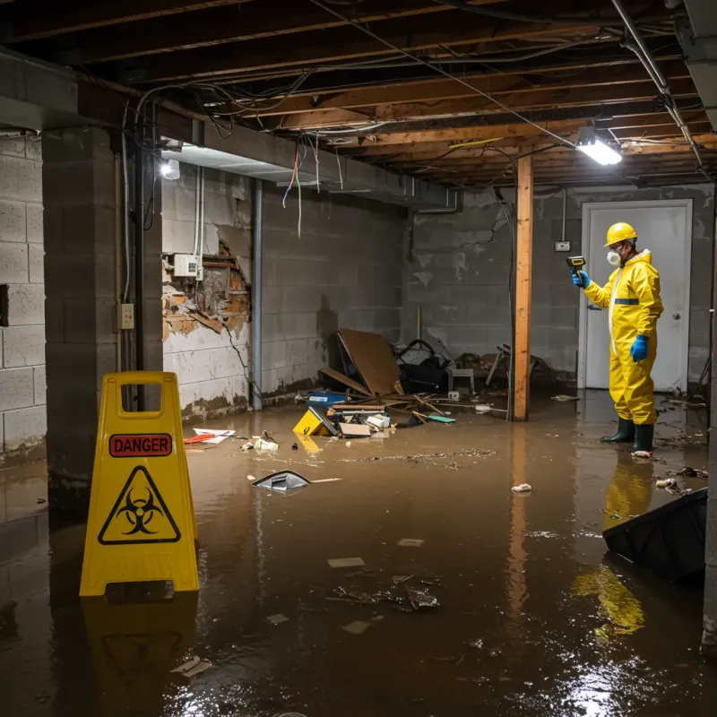 Flooded Basement Electrical Hazard in Harlan, IA Property